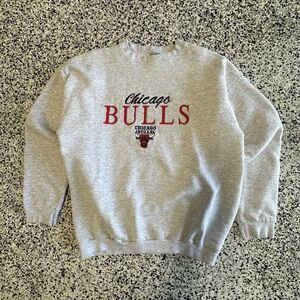 Vintage 90s Logo 7 Chicago Bulls Sweatshirt Men Large Heavy Weight Made In USA
